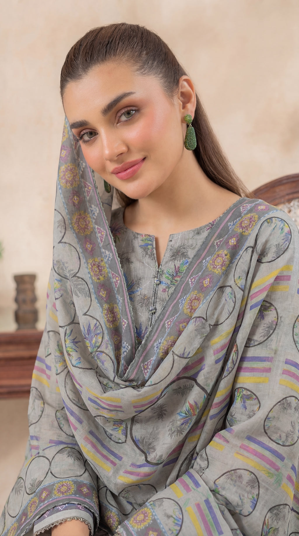 Unstitched Chikankari 3 Piece Lawn - Afreen Collection