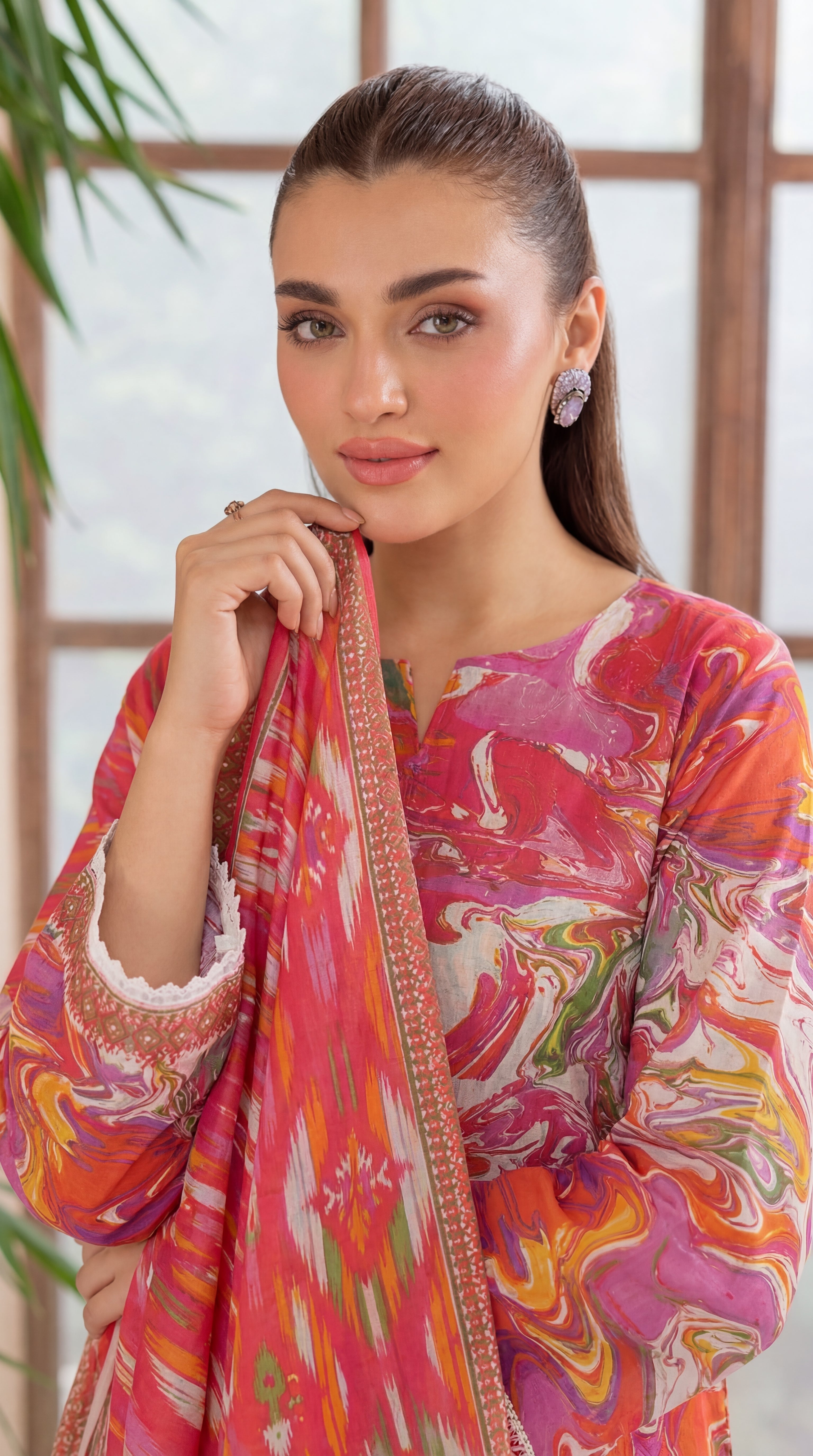 Unstitched Chikankari 3 Piece Lawn - Afreen Collection