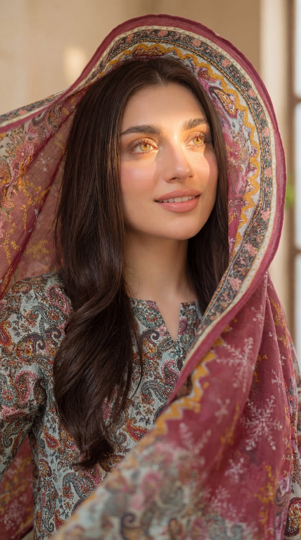 Unstitched Chikankari 3 Piece Lawn - Afreen Collection