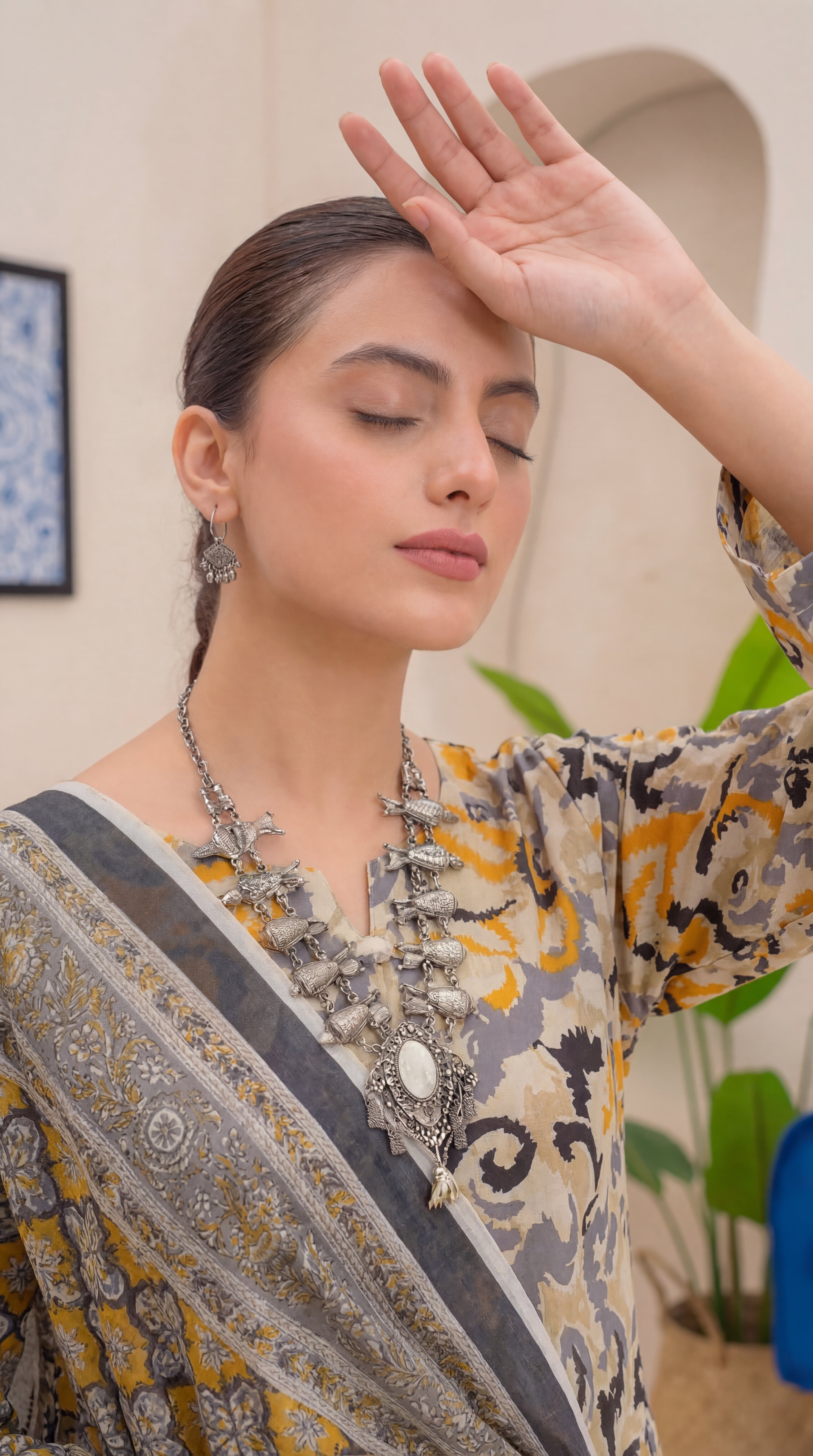 Unstitched 3 Piece Printed Lawn Suit - Khumar Collection