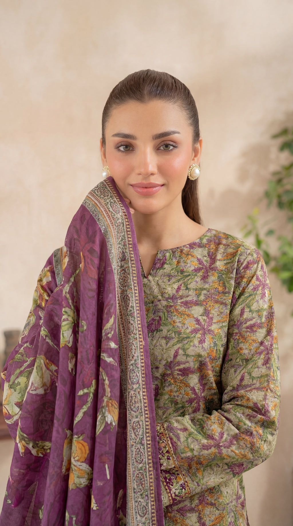 Unstitched Chikankari 3 Piece Lawn - Afreen Collection