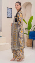 Unstitched 3 Piece Printed Lawn Suit - Khumar Collection