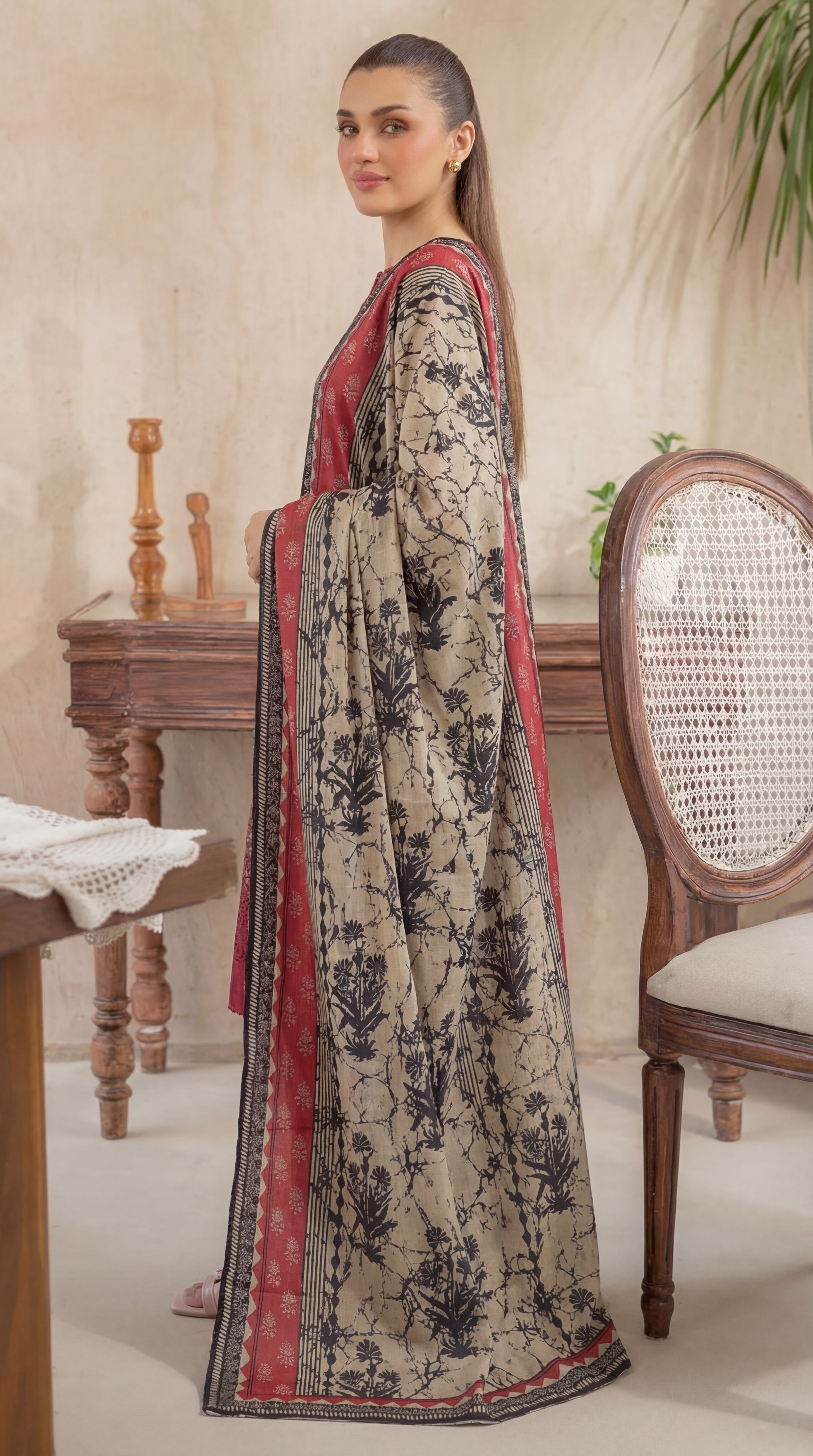 Unstitched Chikankari 3 Piece Lawn - Afreen Collection