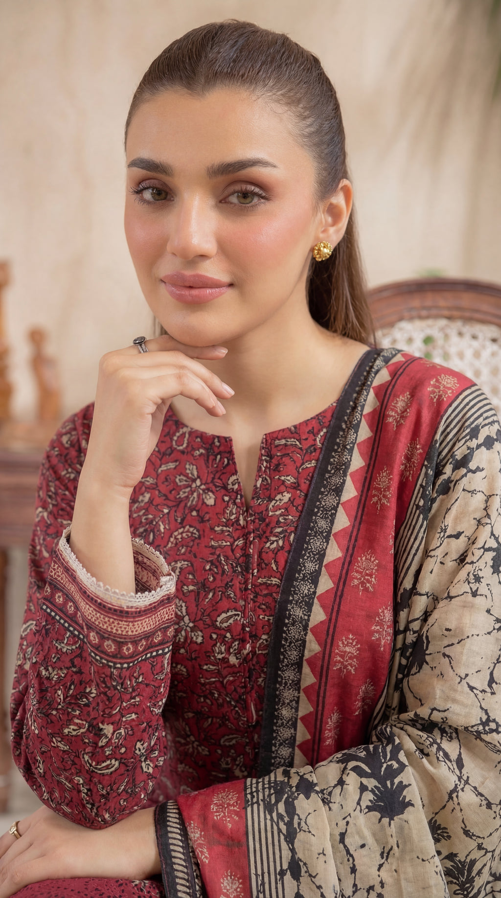 Unstitched Chikankari 3 Piece Lawn - Afreen Collection