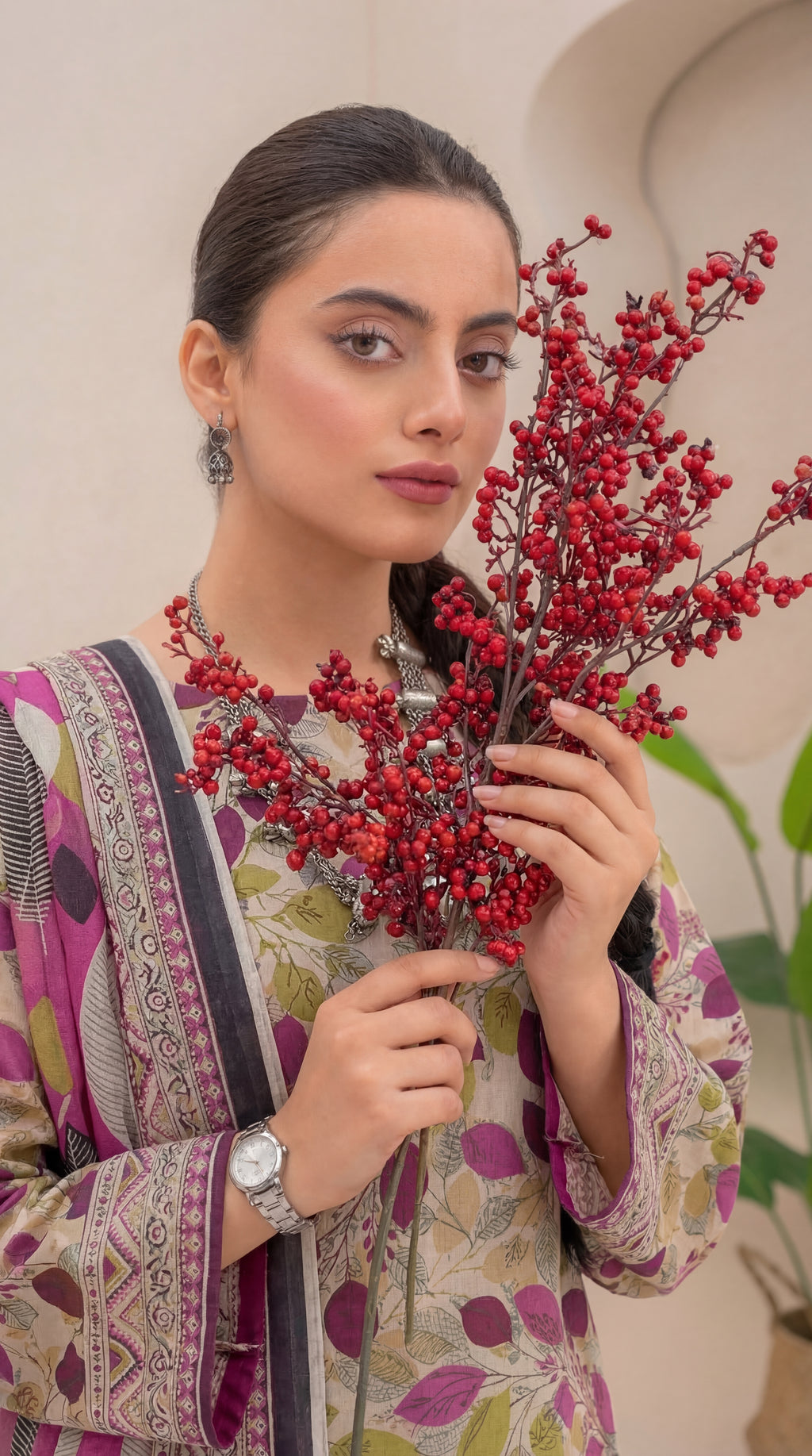 Unstitched 3 Piece Printed Lawn Suit - Khumar Collection