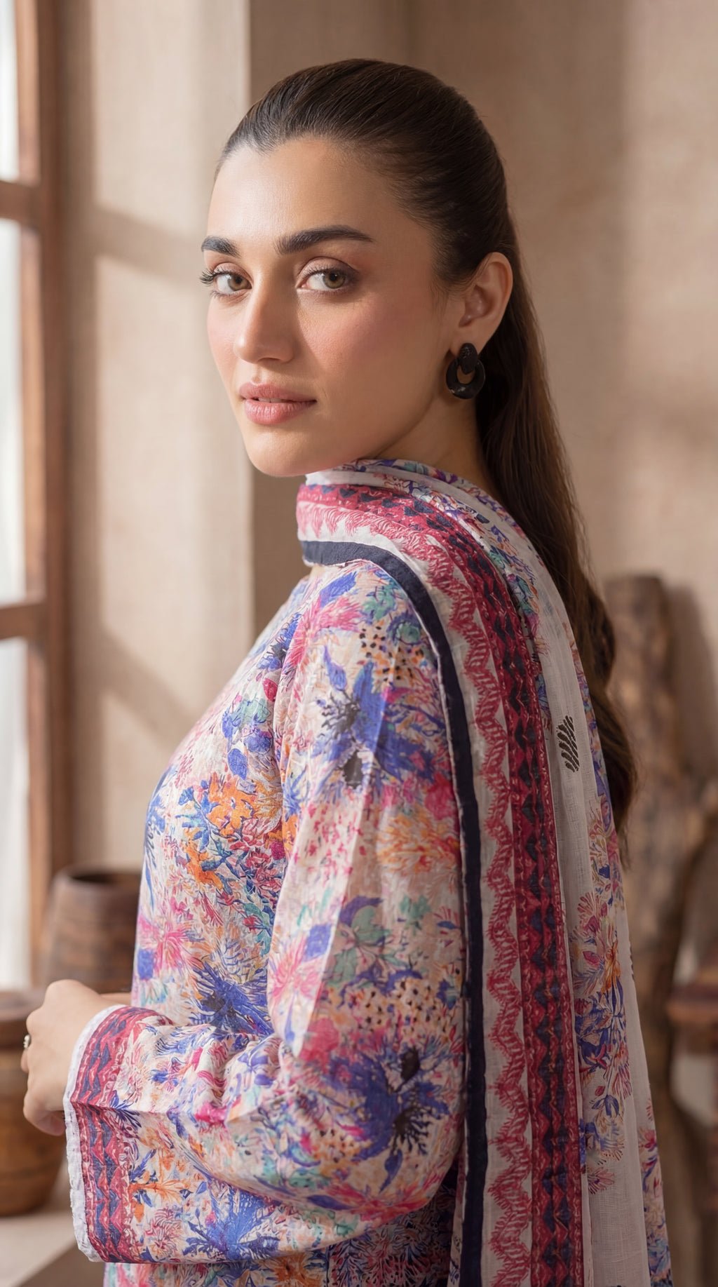 Unstitched Chikankari 3 Piece Lawn - Afreen Collection