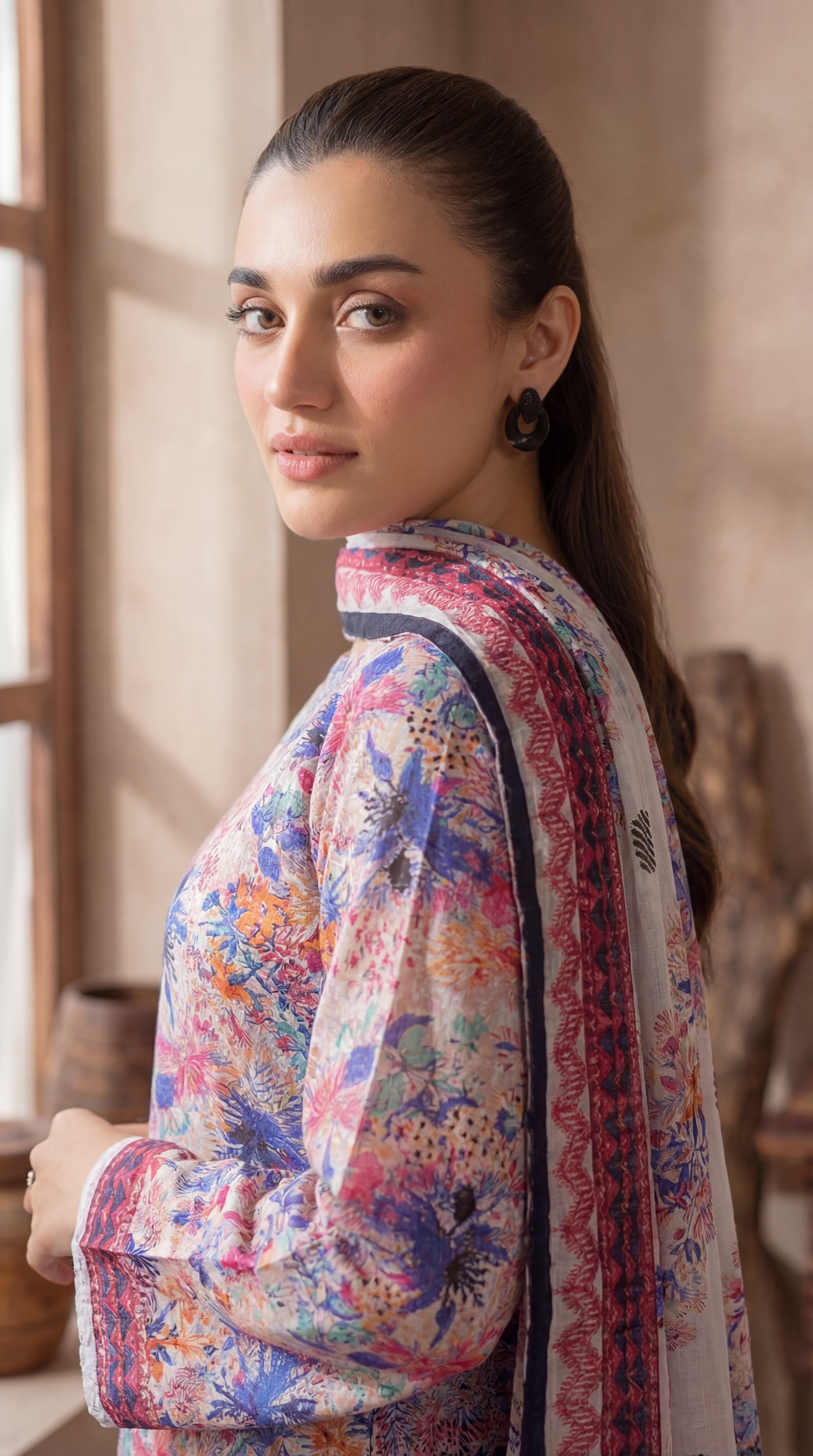 Unstitched Chikankari 3 Piece Lawn - Afreen Collection