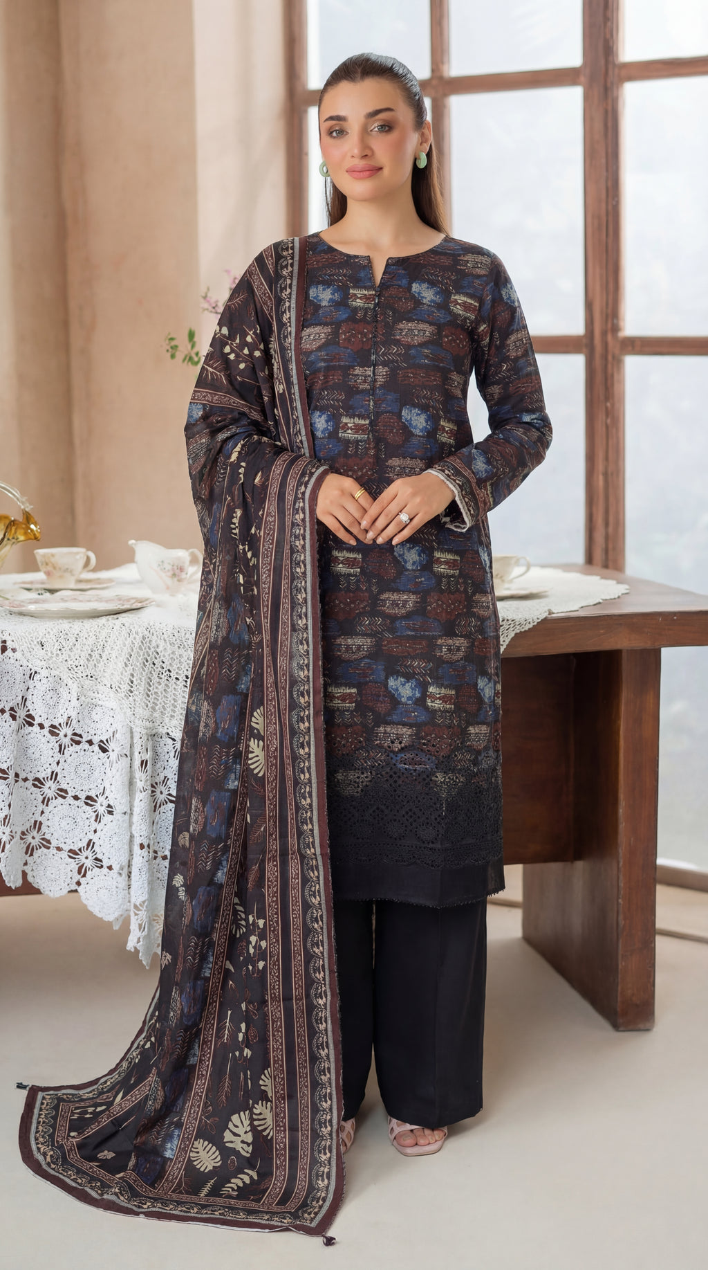 Unstitched Chikankari 3 Piece Lawn - Afreen Collection
