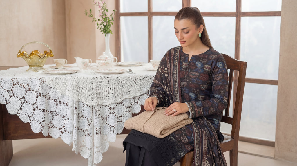 Unstitched Chikankari 3 Piece Lawn - Afreen Collection