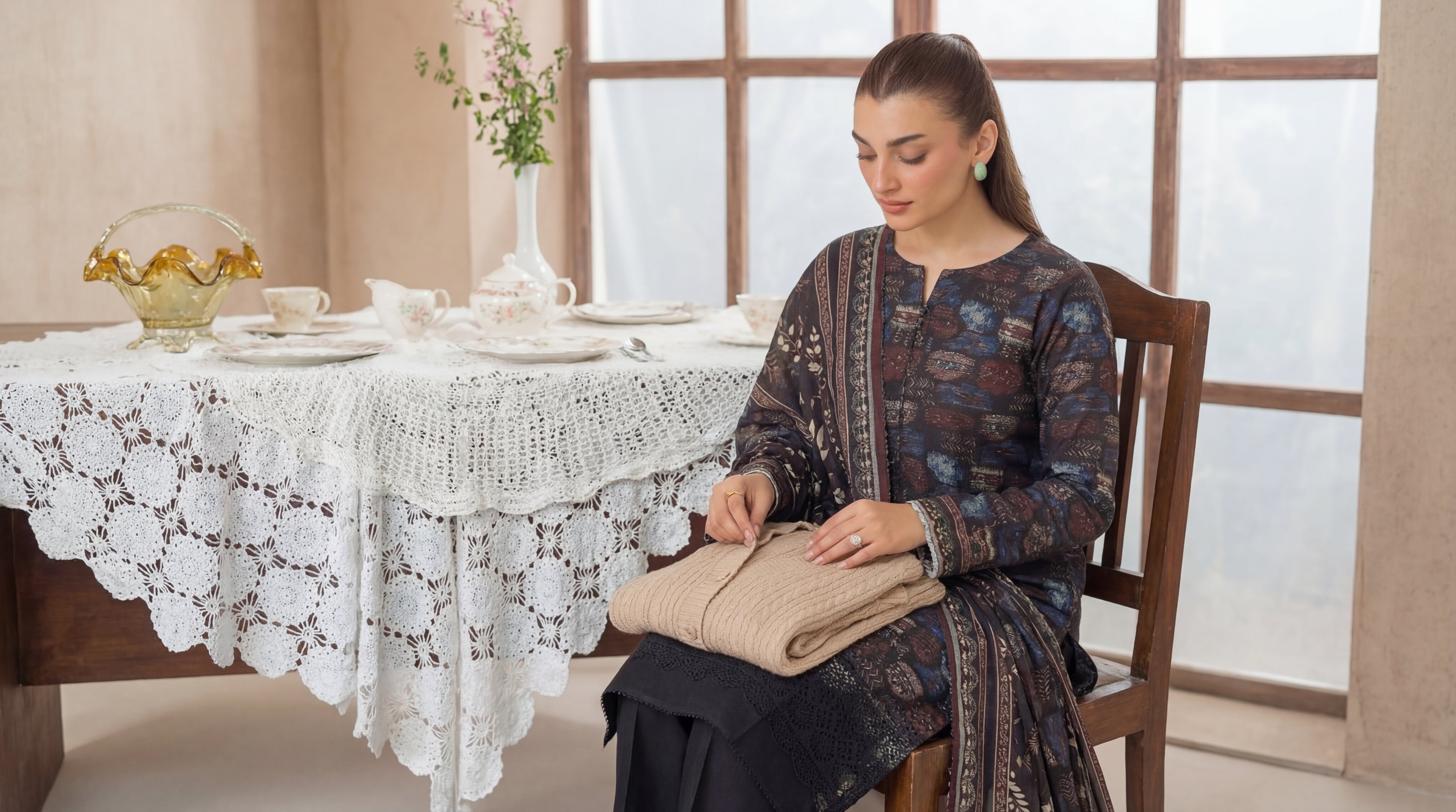 Unstitched Chikankari 3 Piece Lawn - Afreen Collection