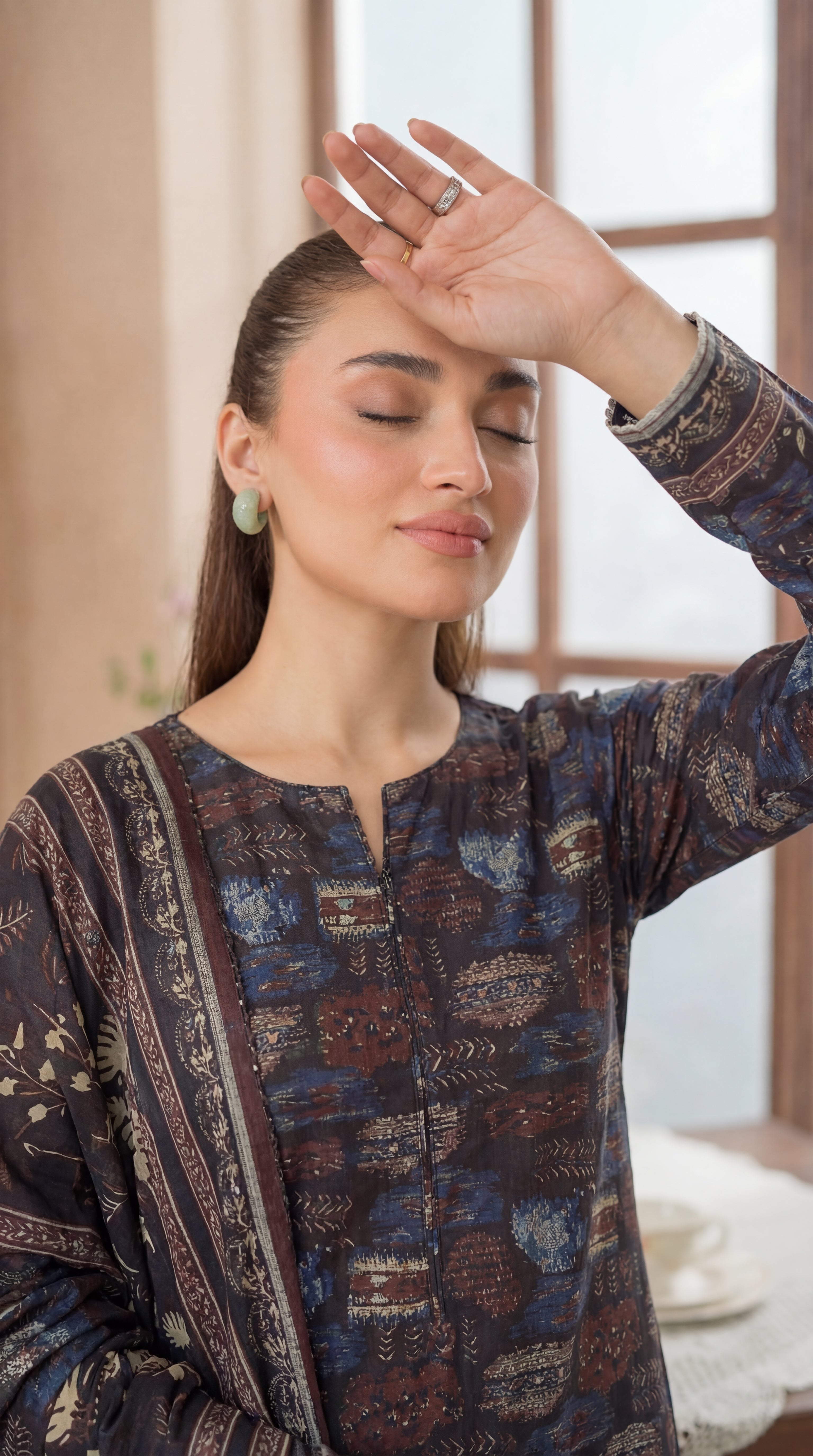 Unstitched Chikankari 3 Piece Lawn - Afreen Collection