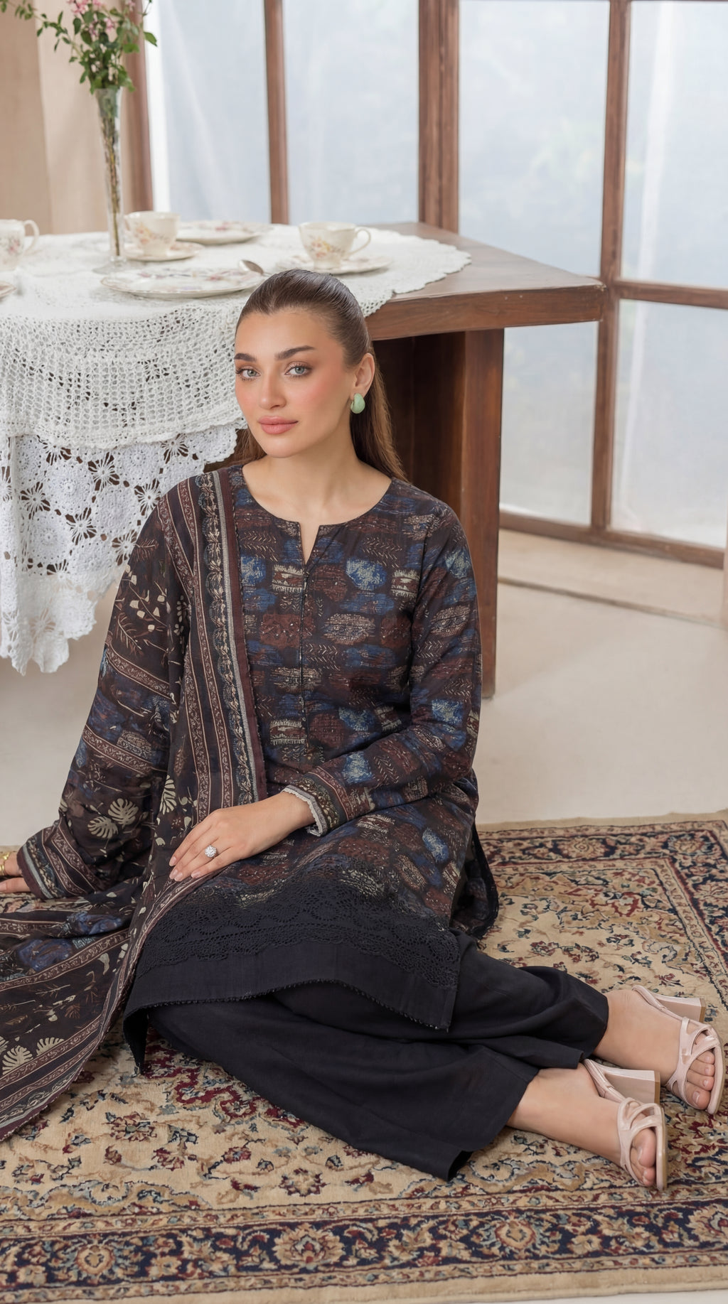 Unstitched Chikankari 3 Piece Lawn - Afreen Collection