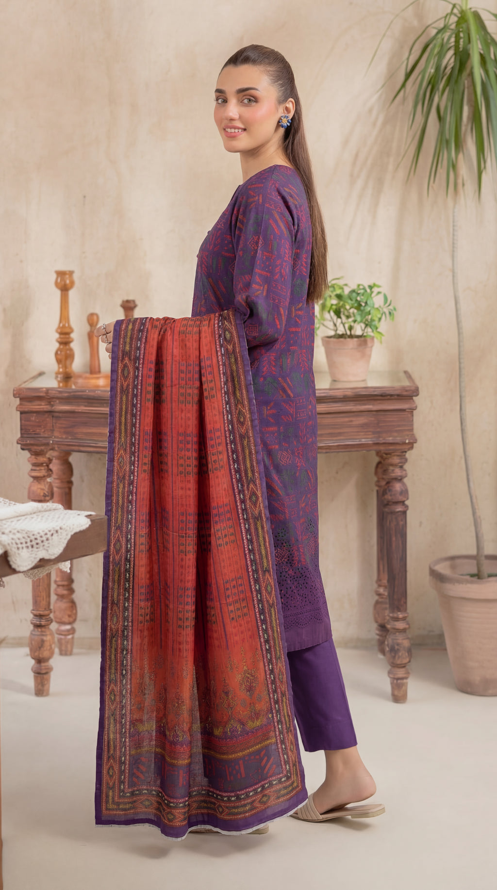 Unstitched Chikankari 3 Piece Lawn - Afreen Collection