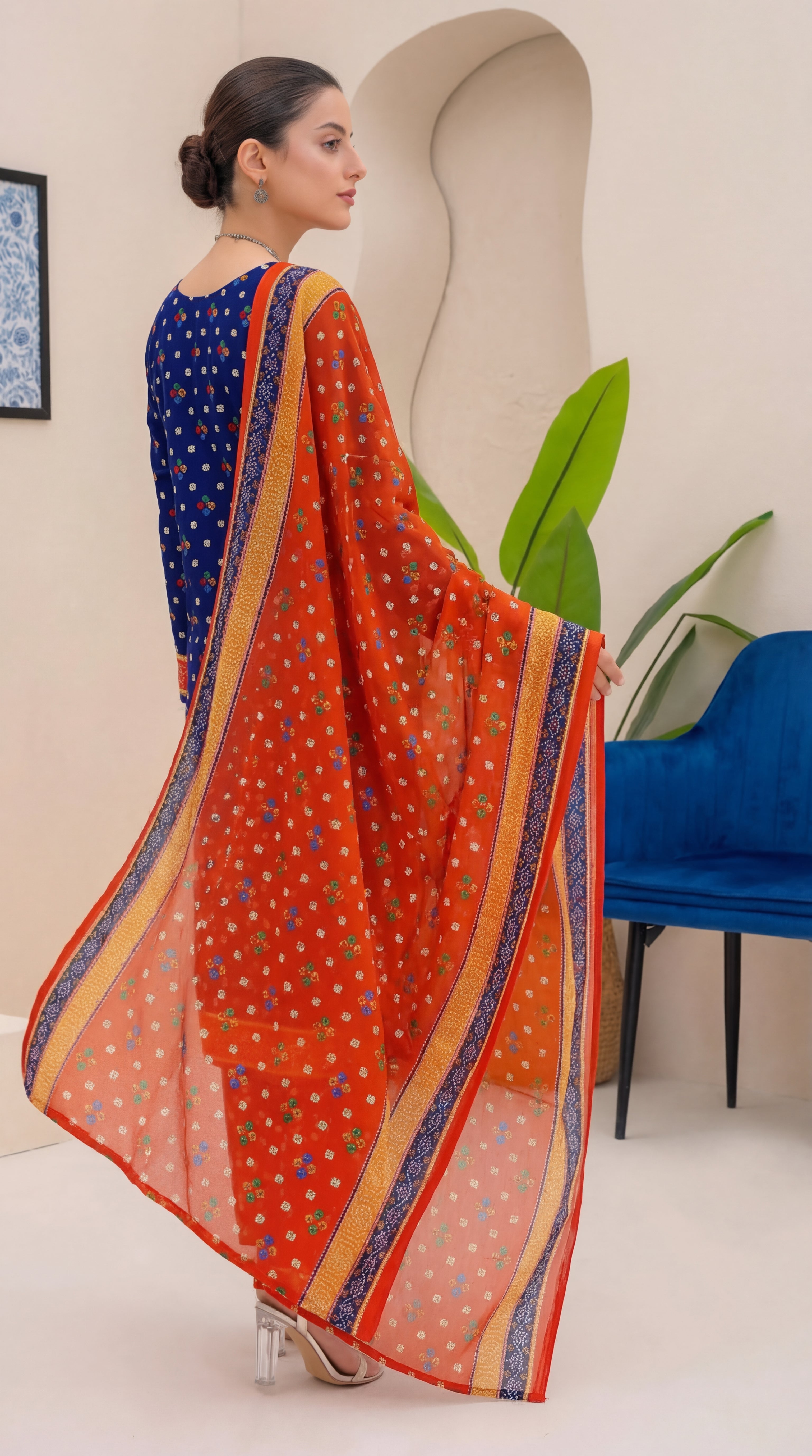 Unstitched 3 Piece Printed Lawn Suit - Khumar Collection