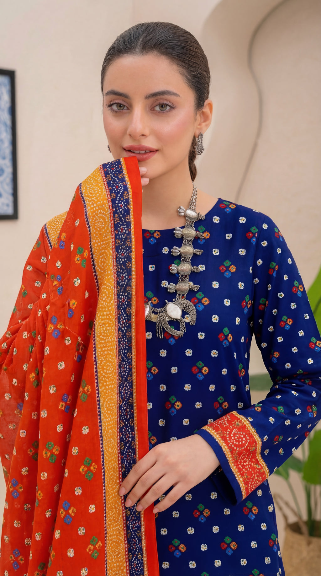 Unstitched 3 Piece Printed Lawn Suit - Khumar Collection