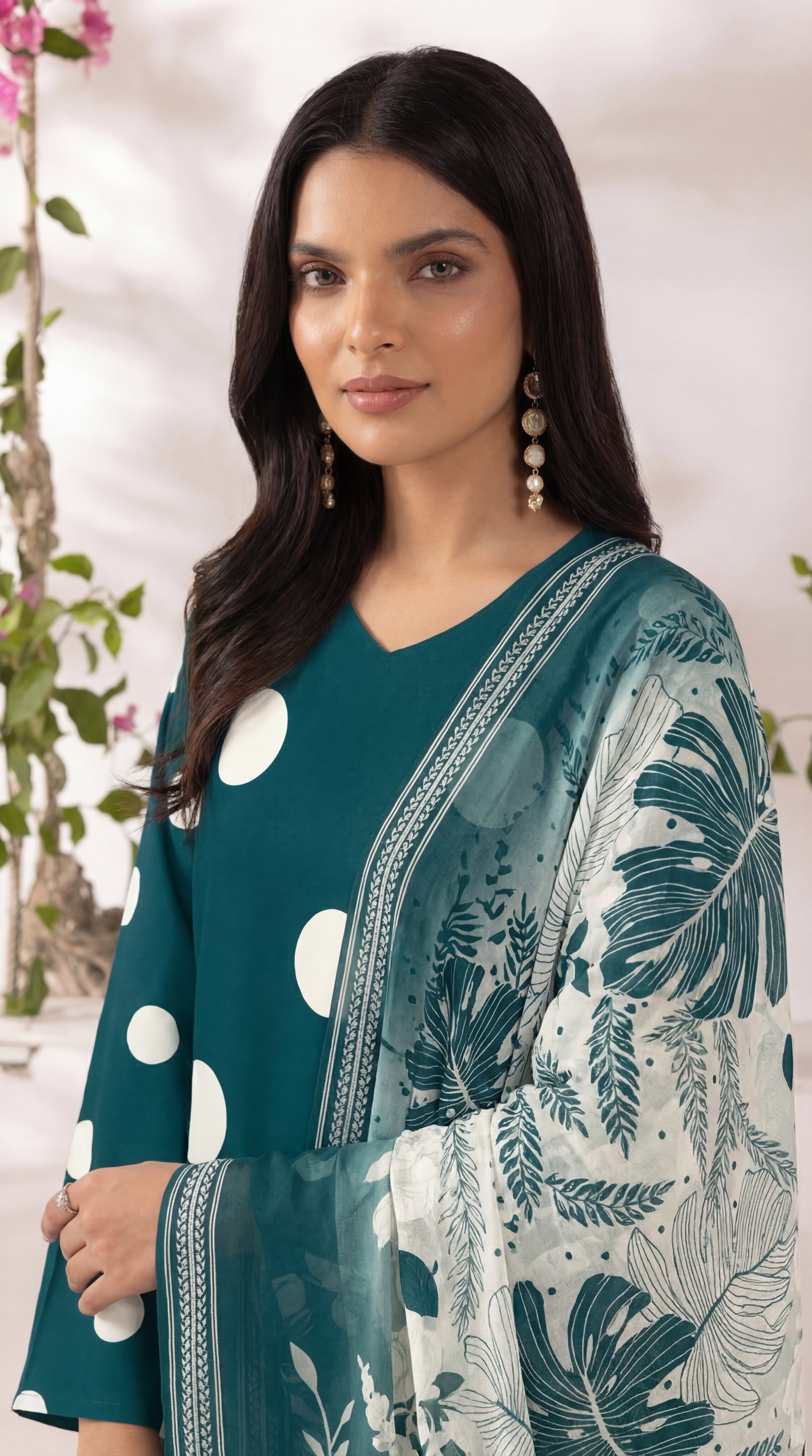 Unstitched 3 Piece Printed Lawn Suit - Rangraiz Collection