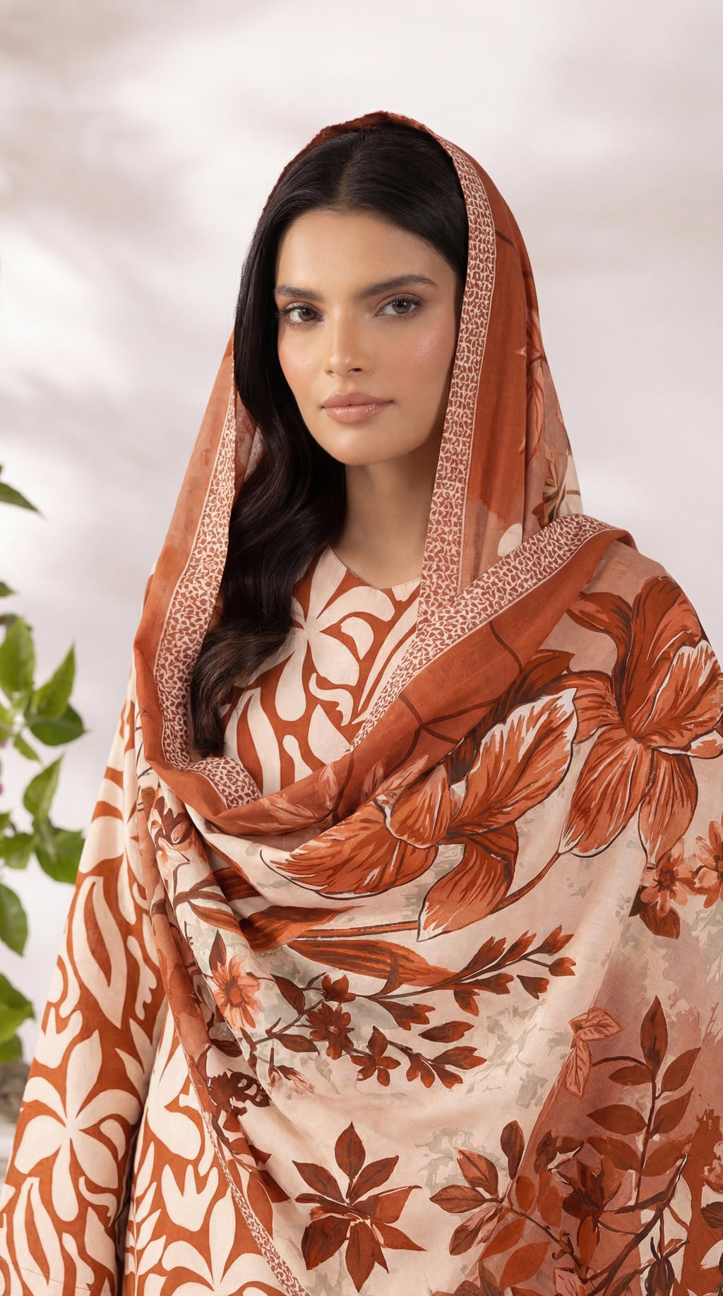 Unstitched 3 Piece Printed Lawn Suit - Rangraiz Collection