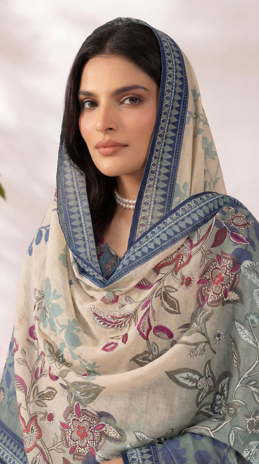 Unstitched 3 Piece Printed Lawn Suit - Rangraiz Collection