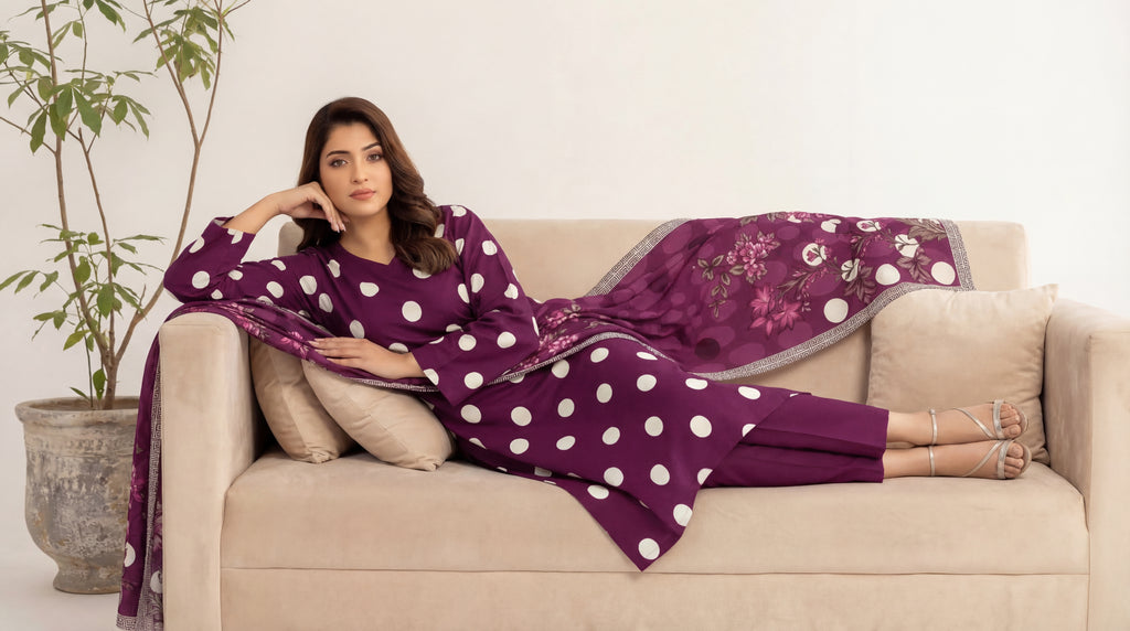 Unstitched 3 Piece Printed Lawn Suit - Rangraiz Collection